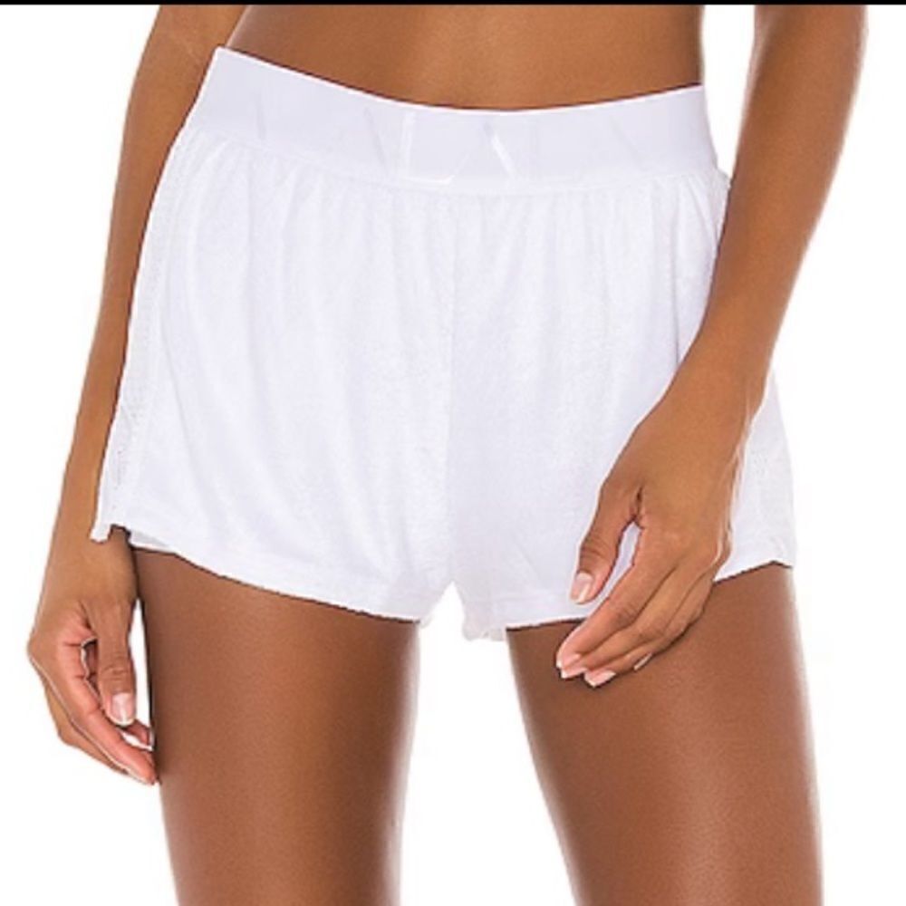 NWT ALALA Terry Short in White Large Revolve